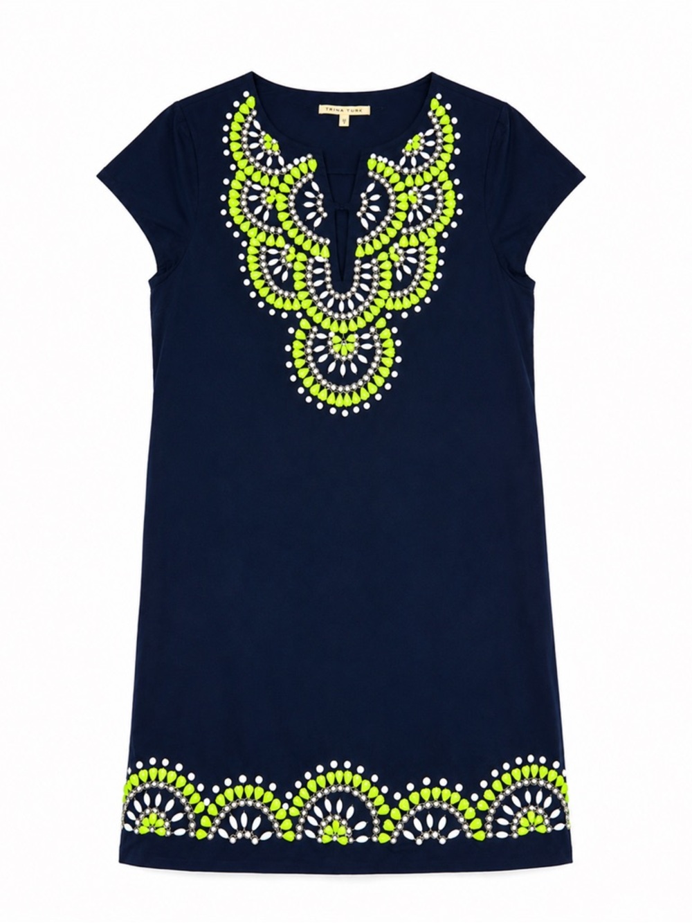 New - Miami by Francesca’s Navy Embellished Shift Dress | Beaded Tunic